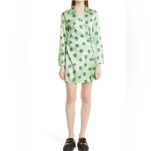 BAUM UND PFERDGARTEN Appel Floral Long Sleeve Silk Blend Dress Size L
